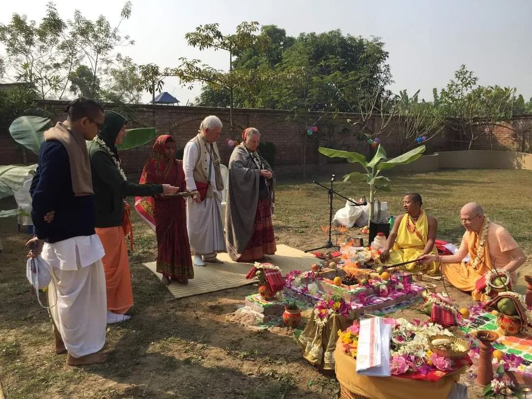 Kutir Pravesa - Godruma Kutir, wioska Gaura, Mayapur - 11.12.2022