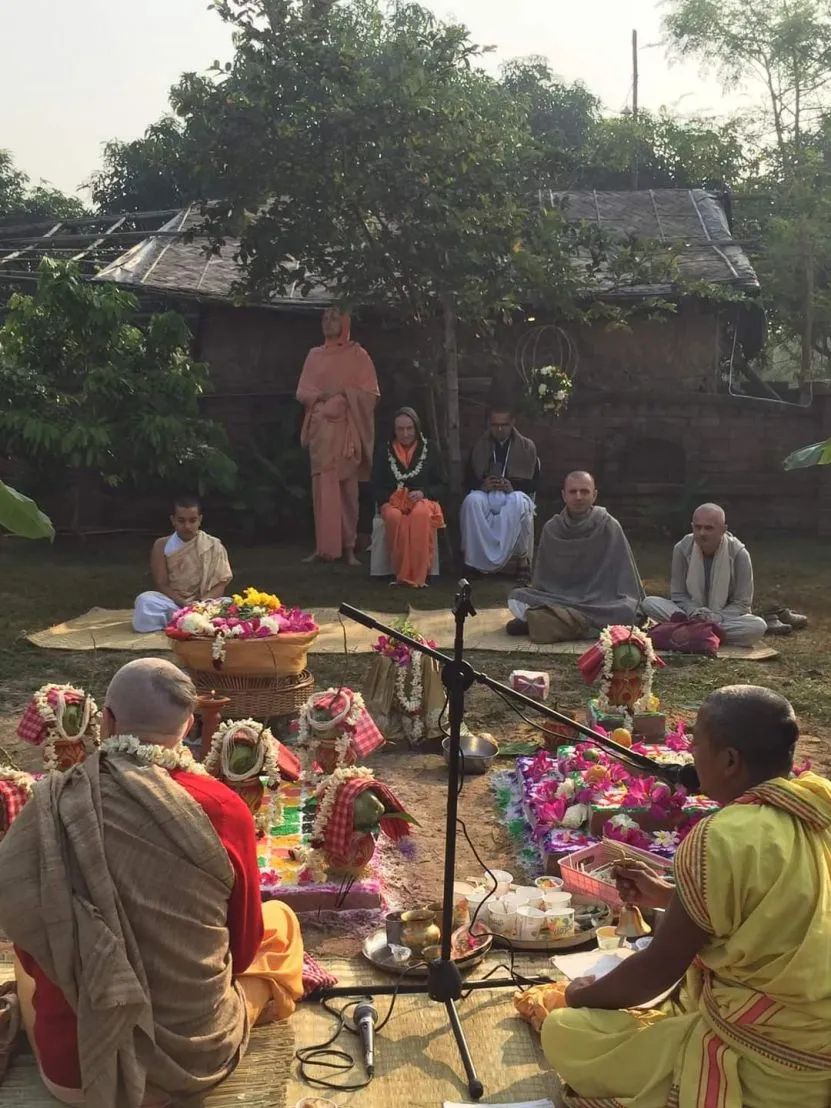 Kutir Pravesa - Godruma Kutir, wioska Gaura, Mayapur - 11.12.2022